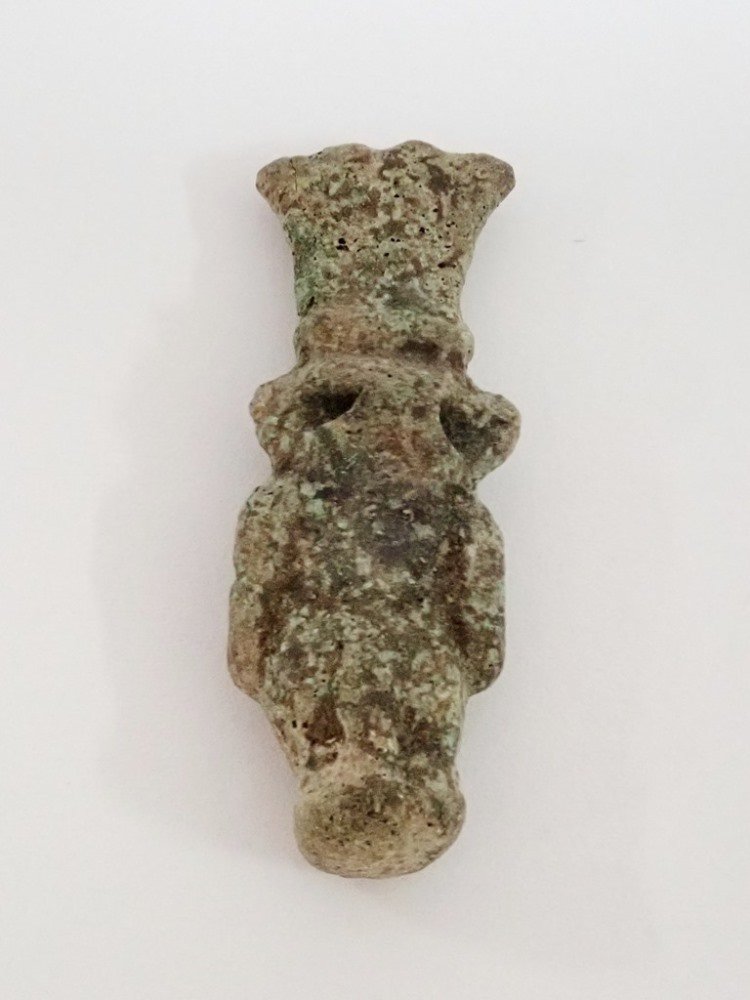Egyptian Bronze Bez Pendant (Amulet) Greco Roman Period (1 of 6)