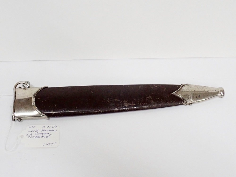 WWII German Dagger Scabbard w/ Ring and Ball Point Tip (1 of 8)