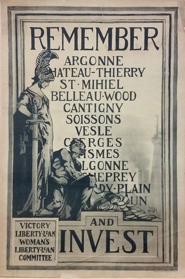 Antique WWI Victory Liberty Loan Lithograph (1 of 8)