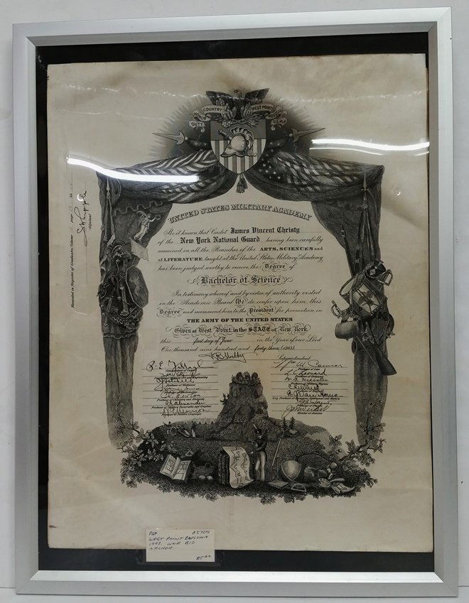 US Military Academy West Point 1943 Diploma W Bio (1 of 6)