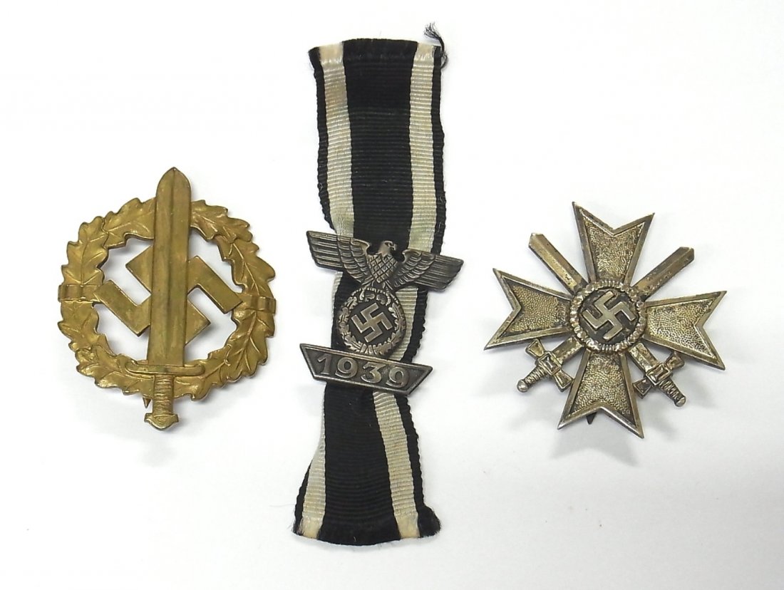 3pc WWII German Iron Cross Merit Combat Sports Badge (1 of 14)