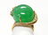 20ct Apple Green Jadeite14k Gold Fine Diamond MCM Ring - 4