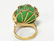 20ct Apple Green Jadeite14k Gold Fine Diamond MCM Ring - 5