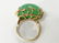 20ct Apple Green Jadeite14k Gold Fine Diamond MCM Ring - 6