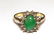 14k Yellow Gold Genuine Diamond Jadeite Jade Halo Midce - 4
