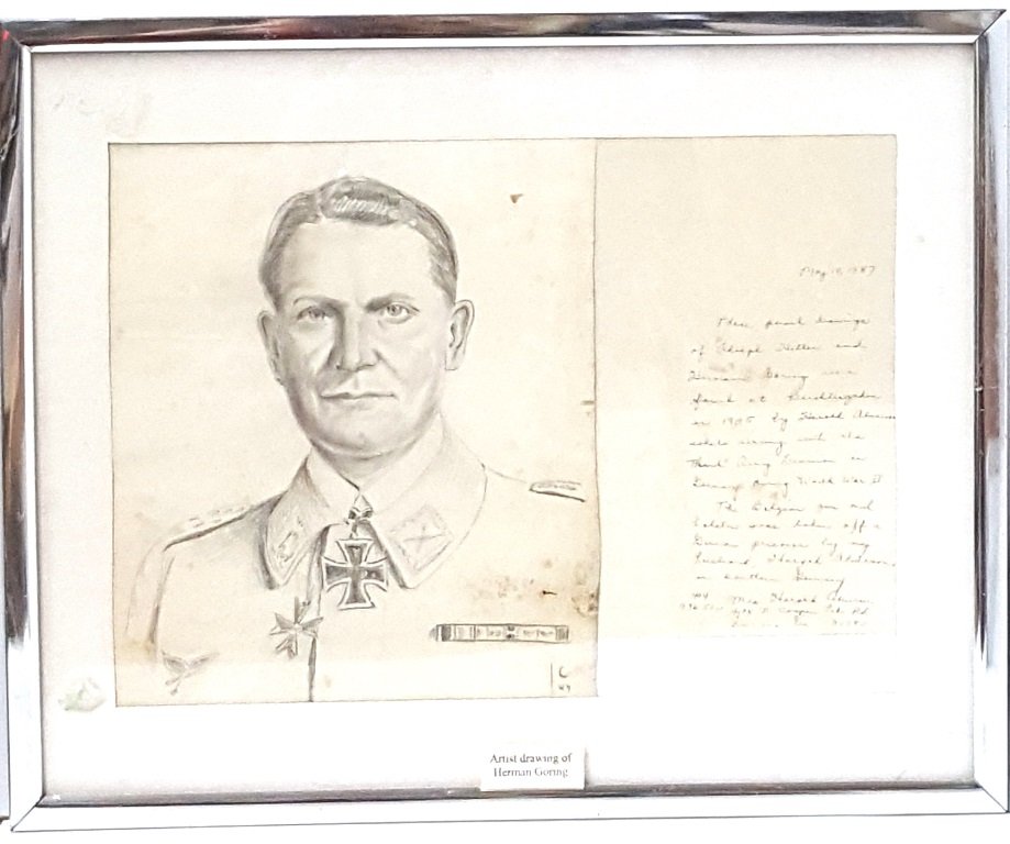 WWII Hermann Goring Nazi Germany Leader 1945 Pencil Dra: WWII Hermann Goring Nazi Germany Leader 1945 Pencil Drawing 100% Original Founded From Third Army DivisionDescription:WWII Hermann Goring Nazi Germany Leader 1945 Pencil Drawing 100% Original Founded 
