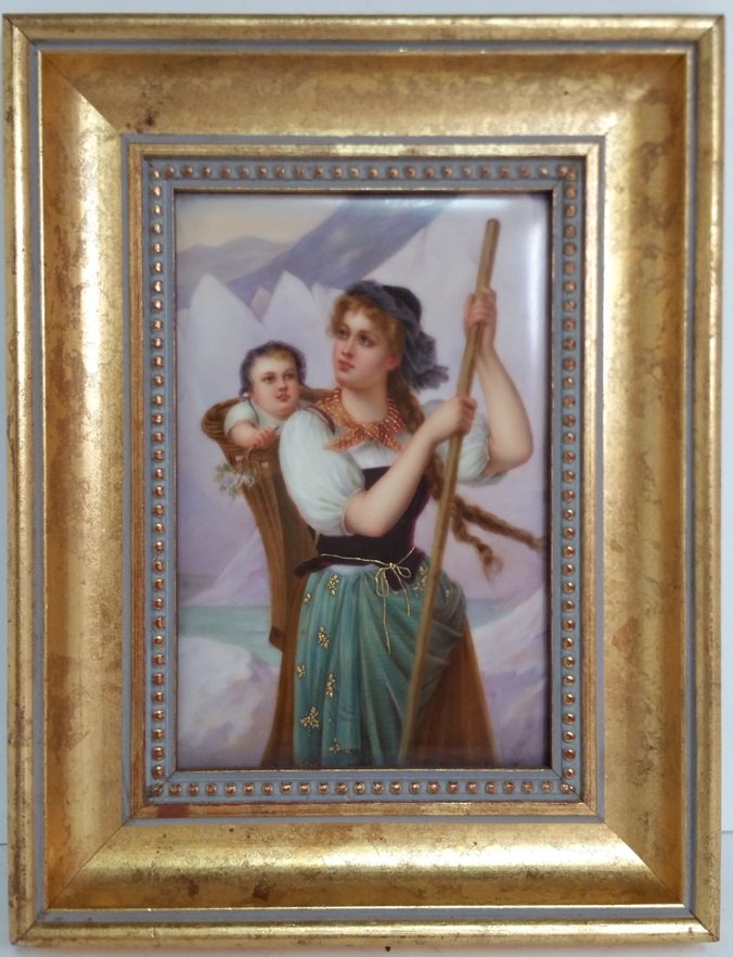 Hand Painted Porcelain Plaque After F Salle (1 of 7)
