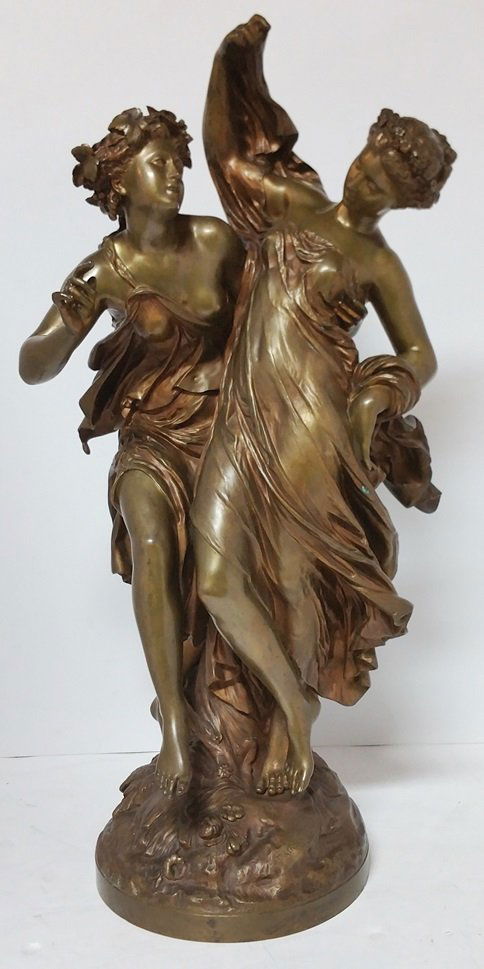 Mathurin Moreau Bronze Goddesses Neoclassical Statue (1 of 6)