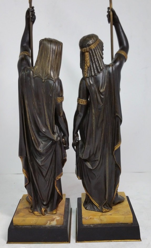 Antique Egyptian Man Woman Anubis Cobra Bronze Statues - Apr 04, 2020 ...