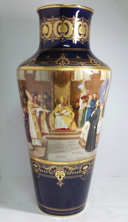 Floor Vase Vienna Hand Painted Pictorial Porcelain (1 of 9)