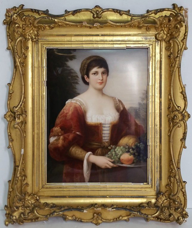 After Kaulbach Art Pottery KPM Painted Porcelain Lady (1 of 8)