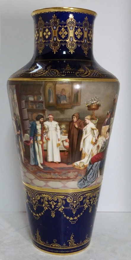 Vienna Porcelain Pictorial Floor Vase Hand Painted (1 of 9)
