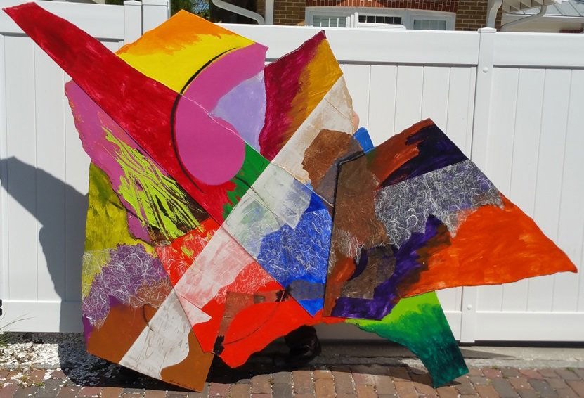 Vintage Alexander Liberman Wall Hanging Relief Painting (1 of 10)