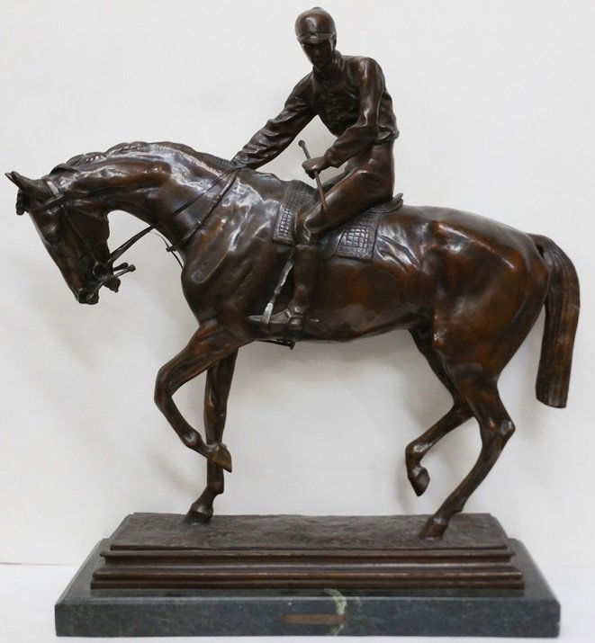 After Isadore Jules Bonheur Bronze Jockey Sculpture (1 of 8)
