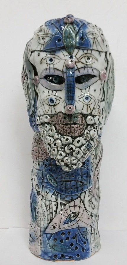 Studio Pottery Italian Eye Bust Sculpture Bust Signed (1 of 9)