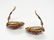 18k Gold Natural Ruby Emerald Diamond Pin Earring Set - 10