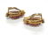 18k Gold Natural Ruby Emerald Diamond Pin Earring Set - 9