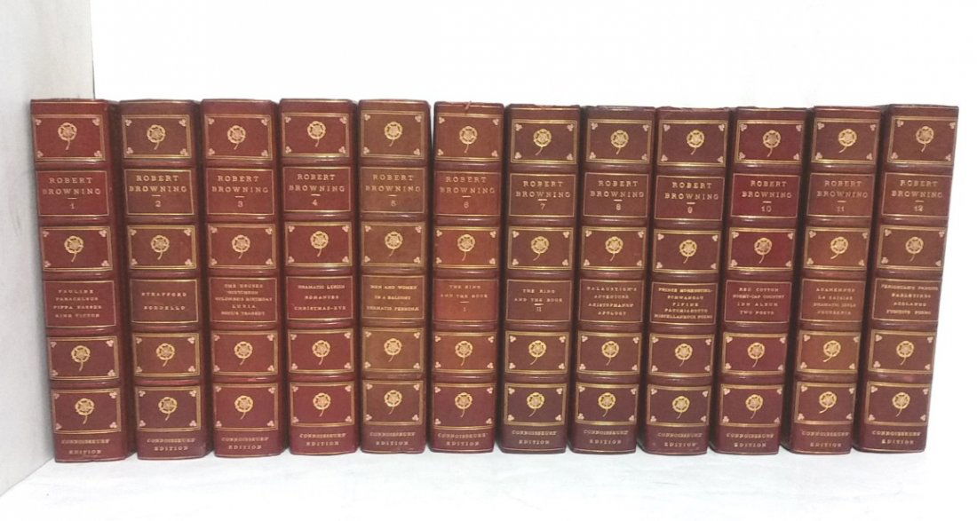 Antique Leather1898 Robert Browning Complete Works 1-12 (1 of 3)