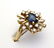 Vintage 14k Gold Natural Sapphire & Diamond Ladies Cock - 3