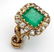 Antique Victorian 18k Gold 3.25ct Natural Emerald 1.35c - 2
