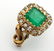 Antique Victorian 18k Gold 3.25ct Natural Emerald 1.35c - 3