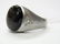 Vintage 14k White Gold Mens LG Black Star Sapphire Ring - 2