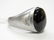 Vintage 14k White Gold Mens LG Black Star Sapphire Ring - 3