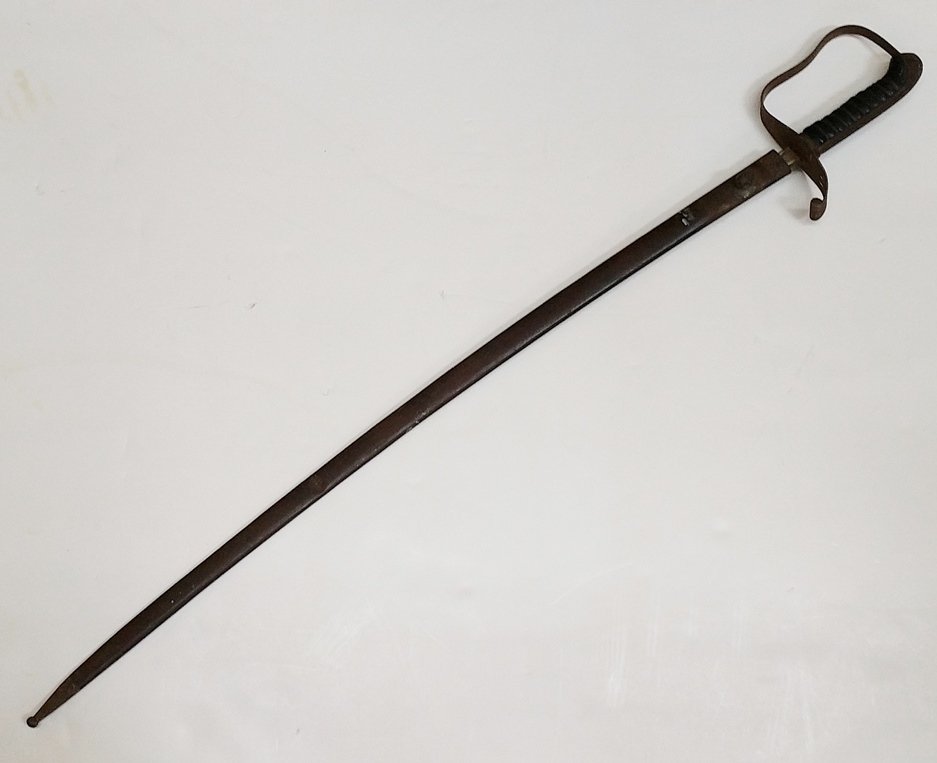 1800s American Fancy Hilt Military Dress Sword: Amanda HFAVX TUS 1800s American Fancy Hilt Military Dress Sword *Lengths do not account for curve of the blade* Hilt: 5.5 inches Blade, Tip to Hilt: 32 inches Unsheathed Sword: 37.5 inches Scabbard: 3