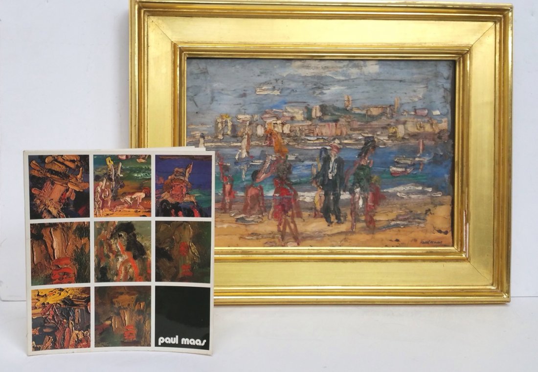 Vintage Paul Maas Cannes Oil Painting & Exhibition Book (1 of 13)