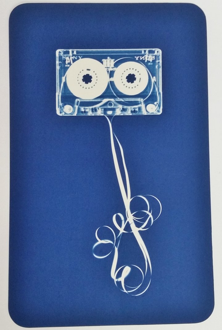 Christian Marclay Automatic Drawing 2008 Ed35 Cyanotype: Described and Photographed by: Amanda CNX1109 No. 28Title: Christian Marclay Automatic Drawing 2008 Ed35 Unique Cyanotype Description: Signed unique cyanotype by Christian Marclay. Comes with receipt