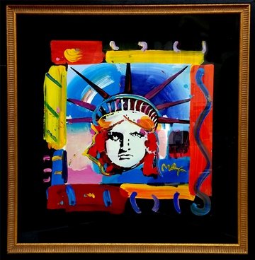 Peter Max Liberty Suite Panel A #24 A/S/P Painted Print (1 of 5)