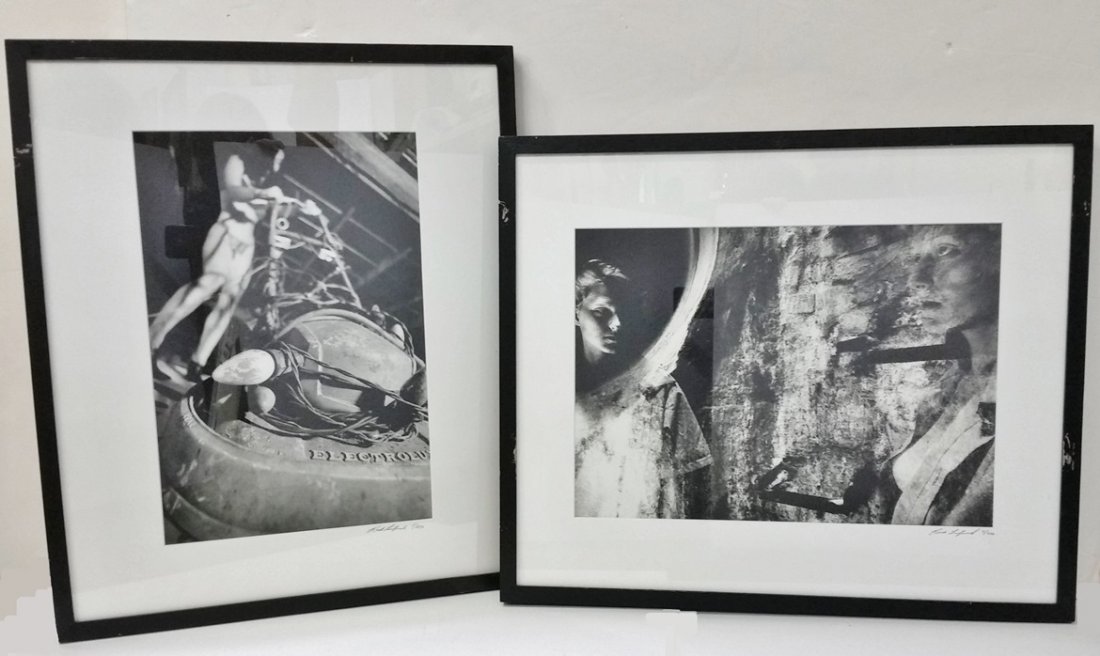 Lot 2 Richard Rick Lintzenich Black and White Photos: Lot of 2 Richard Rick Lintzenich Black and White Photograph. Description: Lot of two black and white photographs from a collection of sensual, calming and often disturbing photographs by avant-garde p