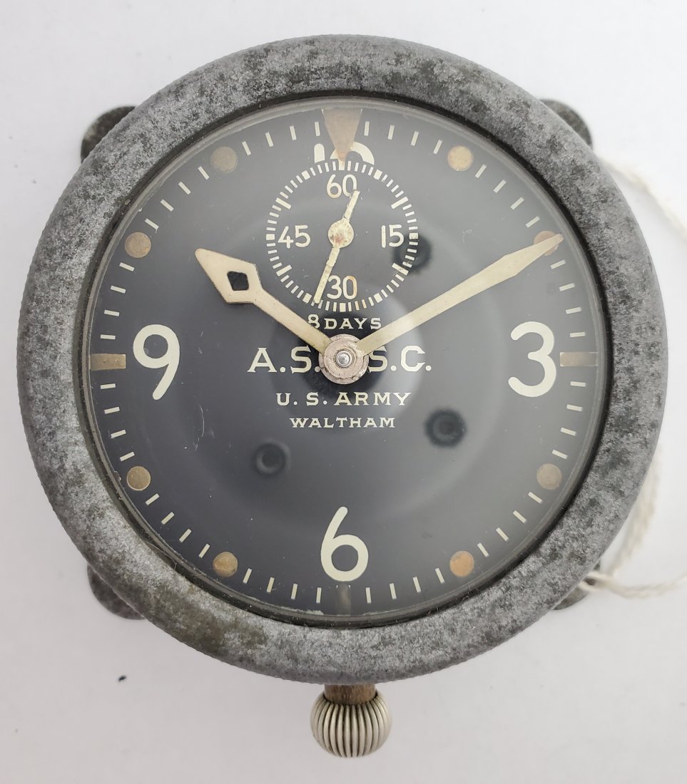 US Army Air Corps ASSC Waltham-Gorham Military Clock: Title: US Army Air Corps ASSC Waltham-Gorham Military Clock Description: Up for auction is a very cool US Army Air Corps ASSC Waltham-Gorham military clock. This clock looks as though it was originall