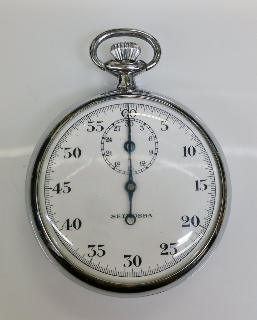 Ultra-clean Seiko Seikosha Military Timer In Box: Described by:Nikki CNX 1124 4296 Title:Ultra-clean Seiko Seikosha Nickel Case Military Timer In Box Description:Nice ultra-clean Seiko Seikosha nickel case military timer with box. Timer runs very str