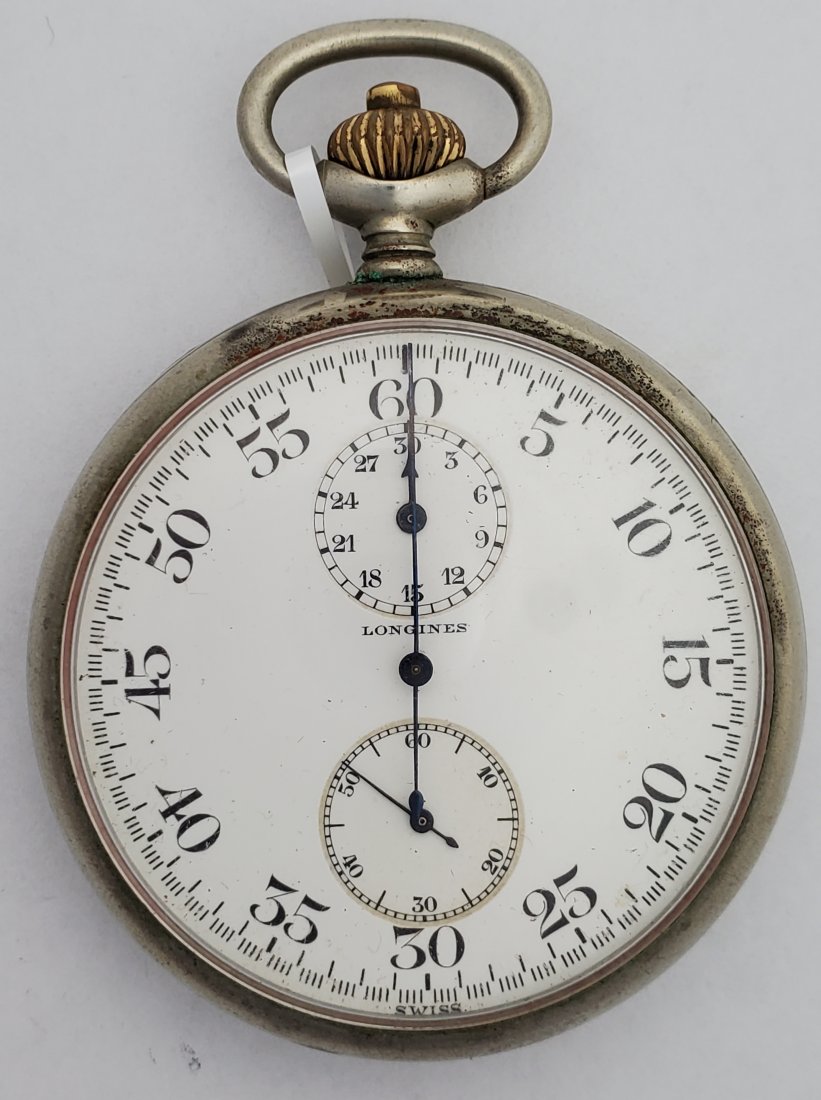 US Navy WWI Longines Stopwatch Chronograph: Title: 10B US Navy WWI Longines Stopwatch Chronograph Description: Up for auction is a beautiful US Navy WWI Longines stopwatch/chronograph. This stopwatch was used by the US Navy in WWI, and is still