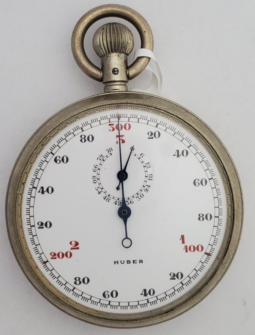 Huber 3 Second Turnaround Stop Watch WWII German: Title: Huber 3 Second Turnaround Stop Watch WWII German Description: Up for auction is a Huber 3 Second Turnaround WWII German stopwatch. This watch is in great condition for its age. The dial is very