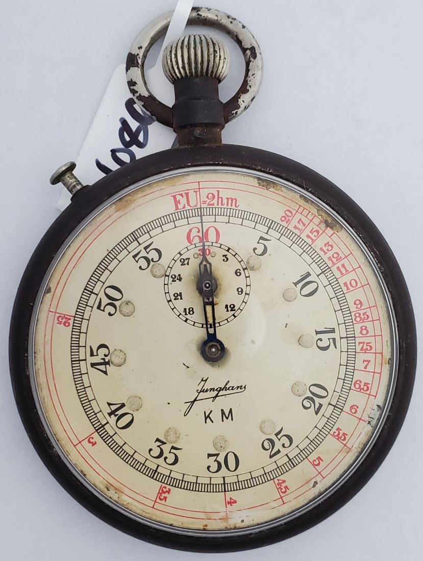 Junghans Kriegsmarine Artillery Dial Stop Watch: Title: Junghans Kriegsmarine Artillery Dial Stop Watch W/ Gunmetal Case Description: Up for auction is a Junghans Kriegsmarine Artillery stop watch with a gunmetal case. The case has rusted a bit over