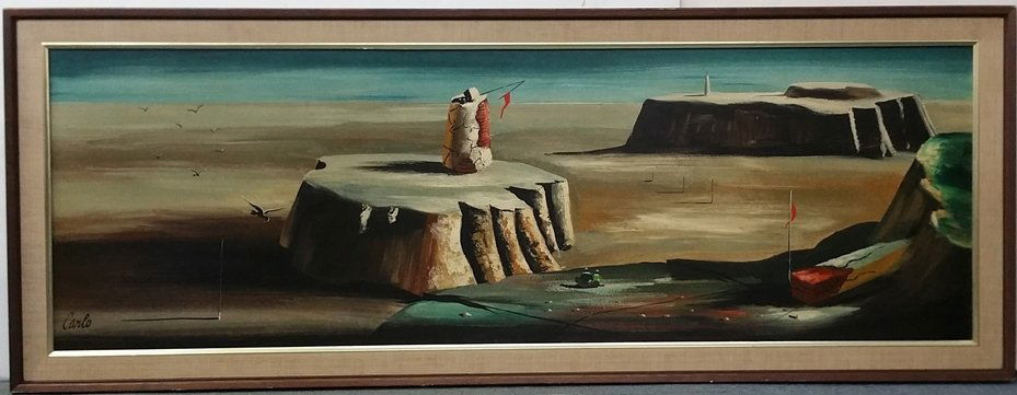 Huge Carlo Hollywood Surrealist Oil (1 of 11)