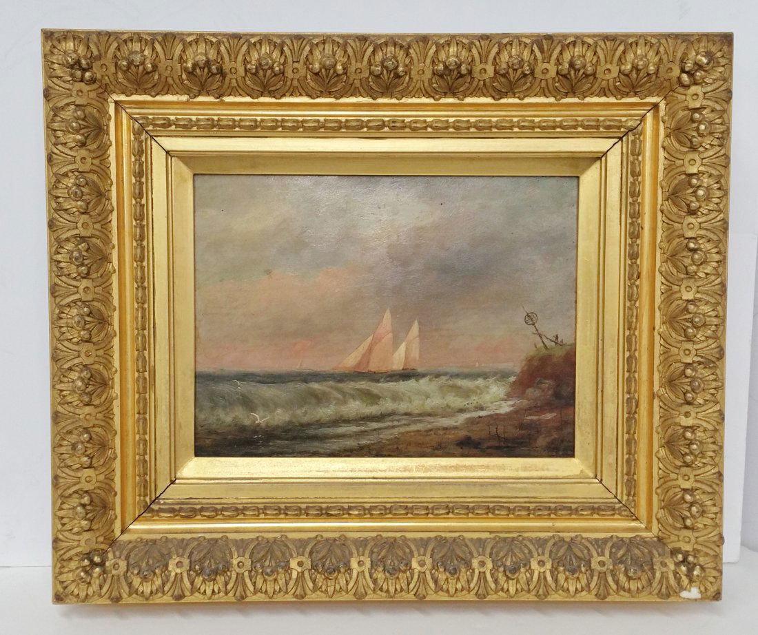 Luminous J Tyler Sunset Sailboat Oil Painting On Panel (1 of 8)