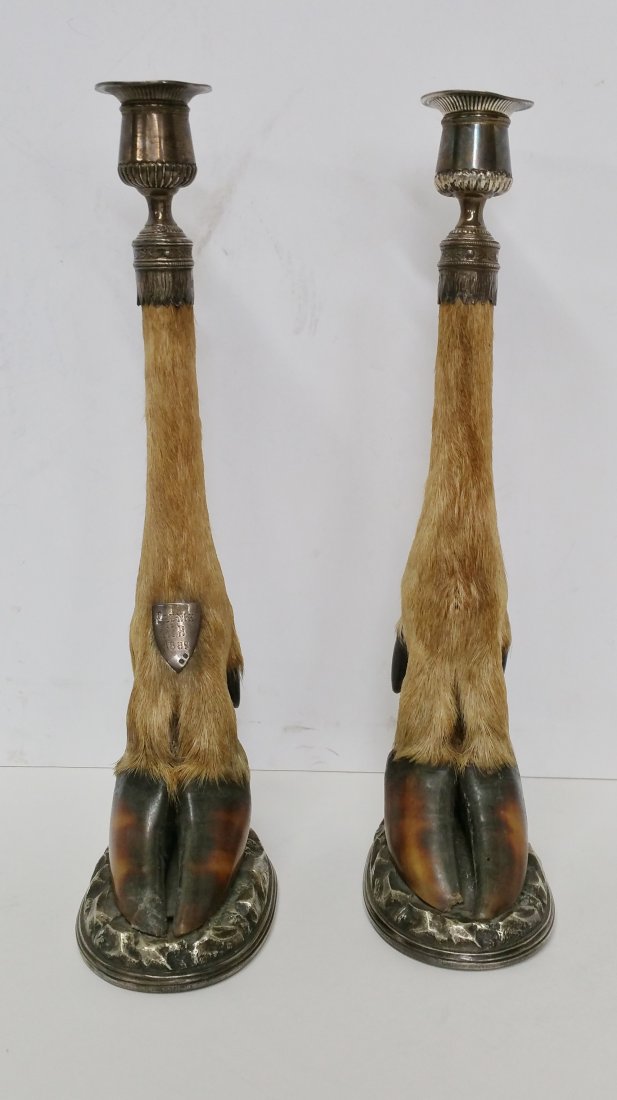 Clunie Club New Brunswick 1889 Hooved Candelabra Trophy: Described by:Nikki HFA DBJQ Title:Clunie Club New Brunswick 1889 Hooved Candelabra Victorian Golf Trophy Scottish Glasgow Description:Strange Clunie Club New Brunswick 1889 Taxidermied hooved candelab