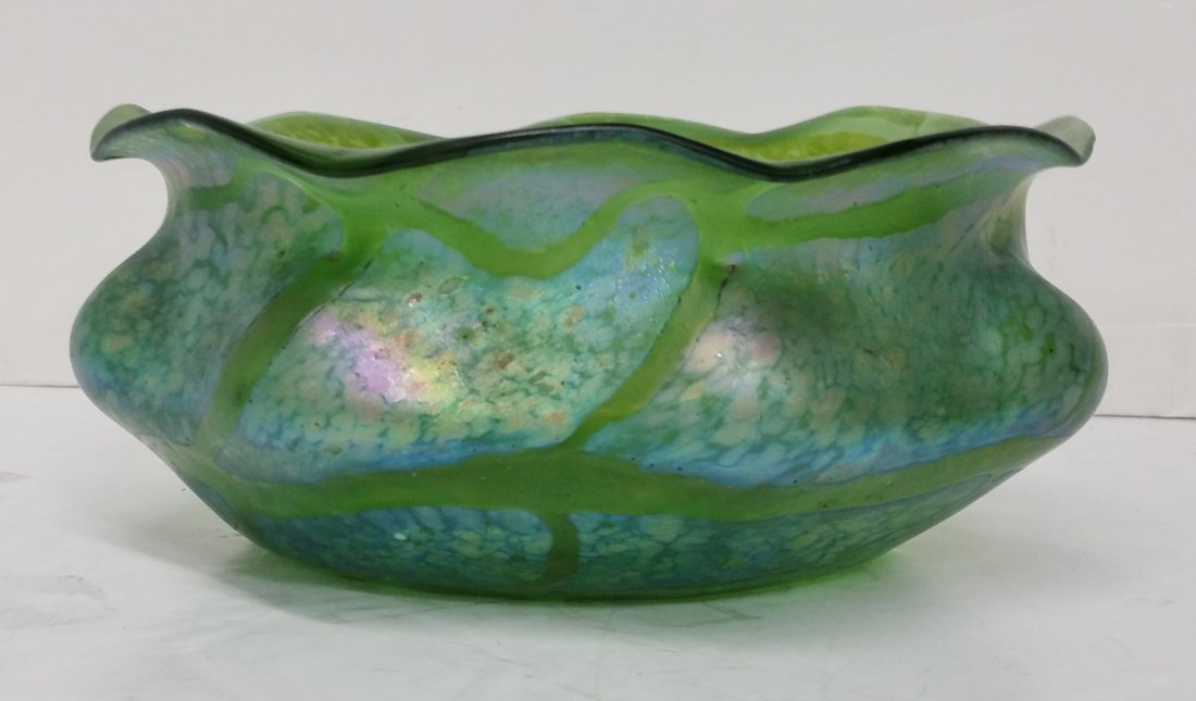 Large Loetz Type Iridescent Art Nouveau Glass Vase (1 of 6)