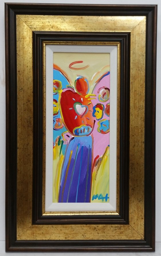 Original Peter Max Acrylic Painting Angel Heart COA (1 of 10)
