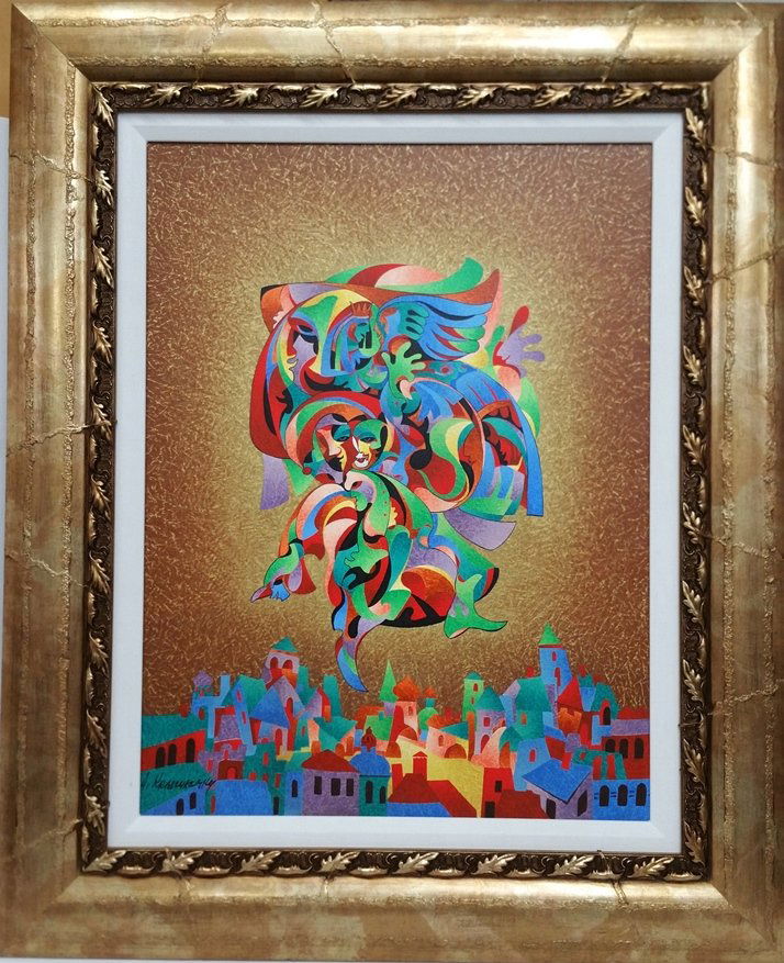 Anatole Krasnyansky City Serigraph Canvas Park West COA (1 of 12)