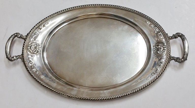 Rose Point Wallace Sterling Silver 104.85ozt Tray (1 of 7)