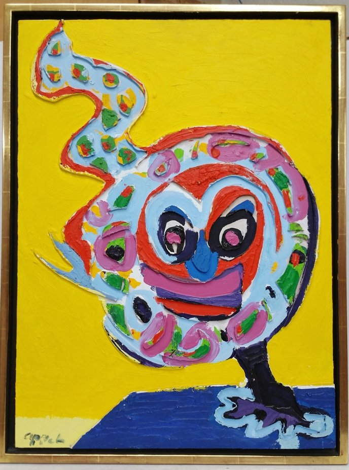 Orig Karel Appel CoBra Carved Wood Relief Painting (1 of 10)