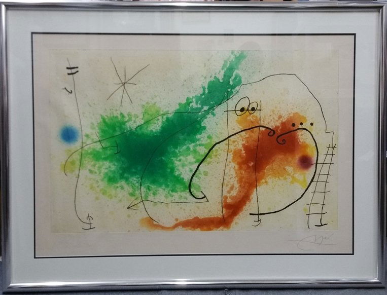 Joan Miro Large Signed Etching Aquatint ed75 (1 of 7)