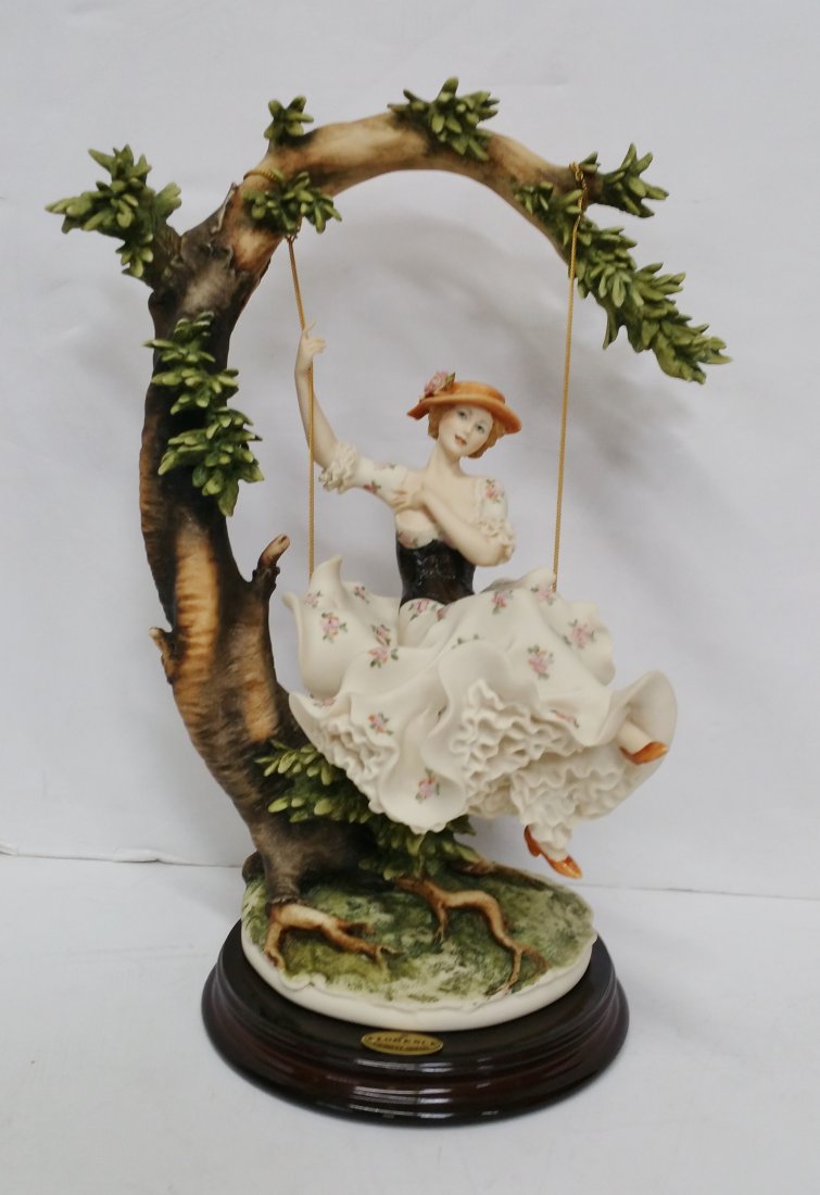 Giuseppe Armani Porcelain Statue Lady On Swing (1 of 7)
