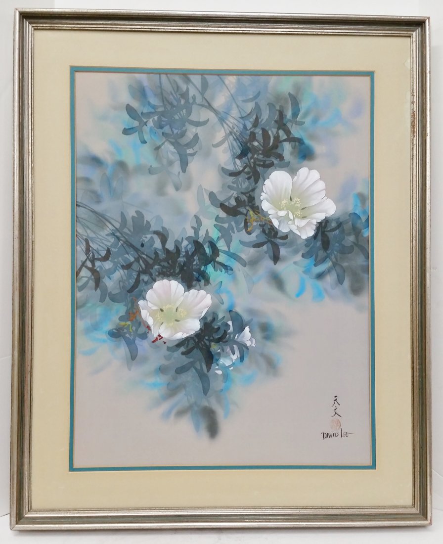 David Lee Watercolor Chinese Flower Painting (1 of 8)
