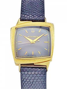 14k Gold Bulova Accutron Beta TV Case MCM w/ Box+Papers: Title: 14k Gold Bulova Accutron Beta TV Case Mid Century Modern w/ Box + Papers Description: Up for auction is a very cool early-model Bulova Accutron Beta wrist watch. This watch is in excellent