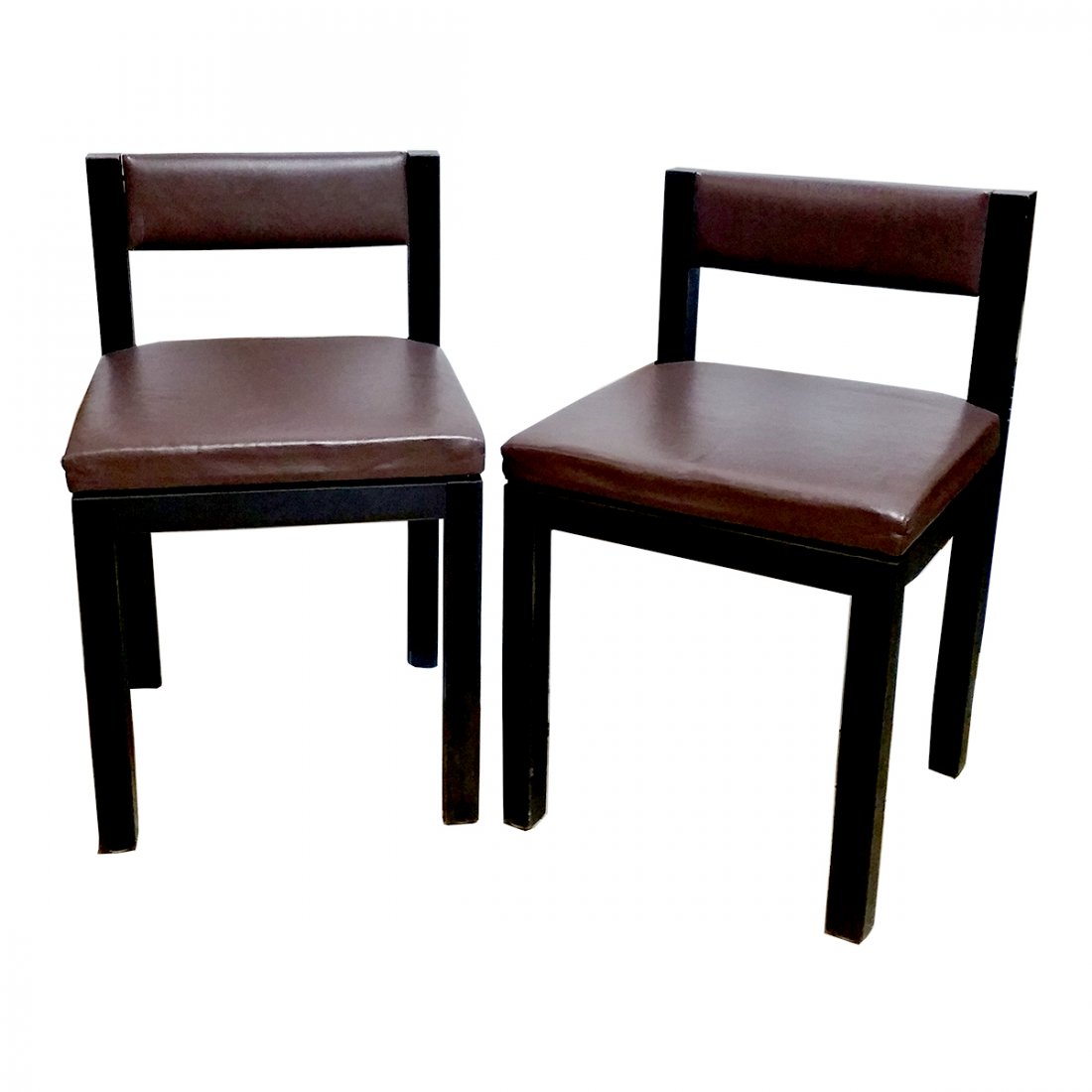 Set 4 Ado Chale Articulated Back Wood Leather Chairs (1 of 9)